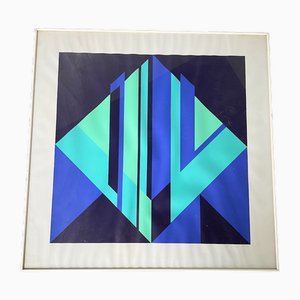 After Vasarely, Composición, años 70, Litografía
