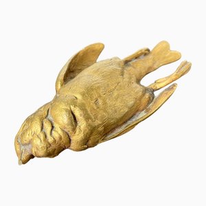Bird Paperweight in Bronze by P.Comolera, 1890s