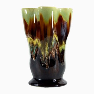 Big Multicolor Ceramic Vase from Vallauris, 1960s