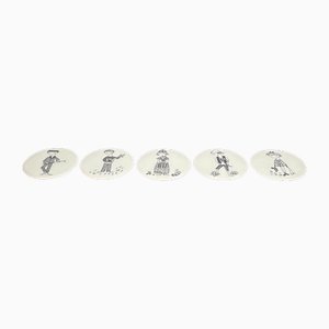 Mid-Century Ceramic Coaster by Bjørn Wiinblad, 1960s, Set of 5