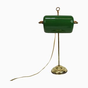 Art Deco Banker Table Lamp, Czechoslovakia, 1930s