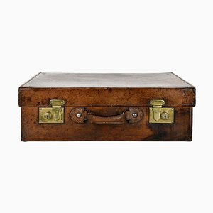 English Leather Suitcase, 1920s