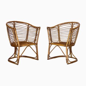 Set of Vintage Bamboo Chairs, 1970s