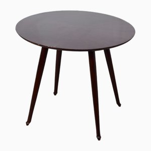 Circular Wooden Coffee Table, Italy, 1950s