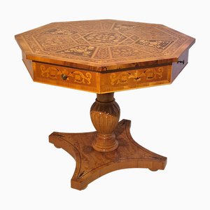 Inlaid Octagonal Dining Table, 1980s