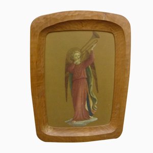 Anthroposophischer Bilderrahmen aus Lindenholz, 1940er