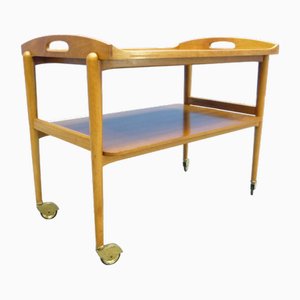 Walnut Serving Cart or Trolley from Lotos, 1960s