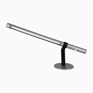 Postmodern Italian Grey & Black Metal Table Lamp, 1980s