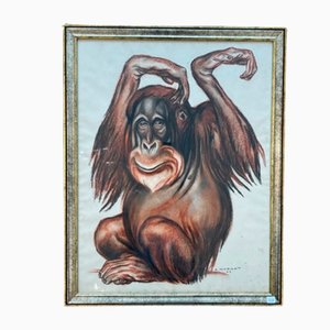 André Margat, Orang-Utan, Disegno a pastello, 1929