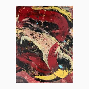 Monika Rossa, Abstracción, 2023, óleo sobre lienzo