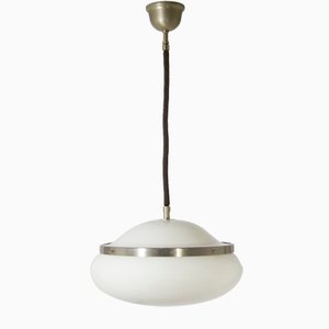 Lampada a sospensione nr. 2/5 in plastica bianca di Gianemilio Piero & Anna Monti per Kartell, anni '60