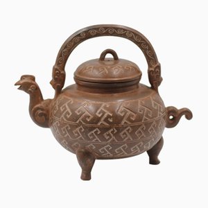 Vintage Chinese Teapot in Terracotta, 1960s