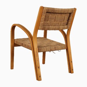Vintage Sessel aus Buche & Geflochtenem Seil, Italien, 1950er