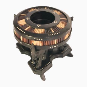 Ashtray in Wood with Elephant Carved Based, France, 1950s