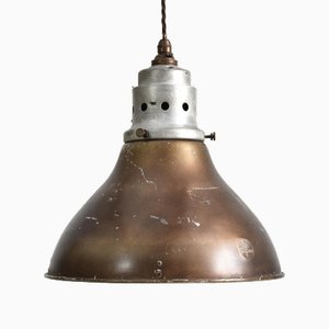 Lampada a sospensione Holophane vintage, anni '50