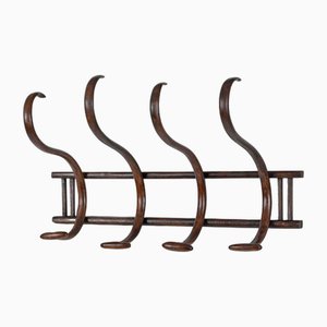 Walnut Coat Rack attributed to Michael Thonet, France, 1900s