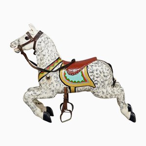 Antica giostra per bambini a cavallo, Germania, inizio XX secolo