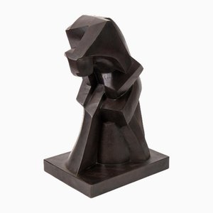 Sándor Bánszky, Bending Figure, 1914, Bronze