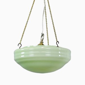 Lámpara colgante de cuenco Art Déco
