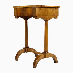 Biedermeier Side Table in Walnut