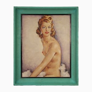 French Artist, Nude, 1960, Oil on Masonite