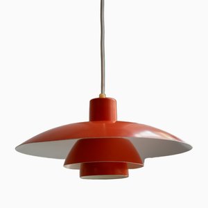 Lámpara colgante PH 4/3 en naranja de Louis Poulsen, años 70