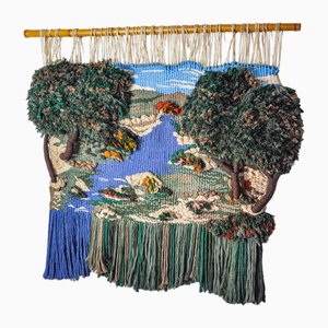 Tapisserie Murale Texturée en Macramé, 1970s