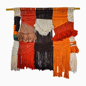 Textured Macrame Wall Tapestry, 1970s