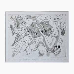 Czeslaw Tumielewicz, In Front of a Manor, 2011, Etching