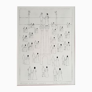 Czeslaw Tumielewicz, Design of a Monument, 2018, Etching