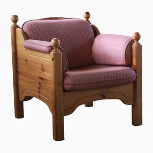 Mid-Century Danish Pine Lounge Chair, 1970s