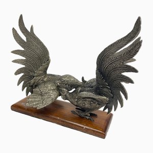Vintage Gaul Fight Ornament, 1950s