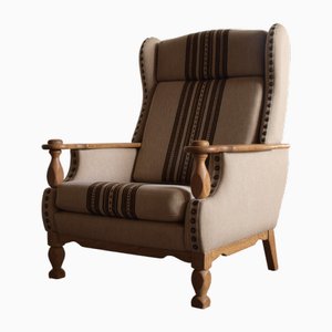 Fauteuil à Dossier Haut en Chêne par Henning Kjærnulf, 1960s