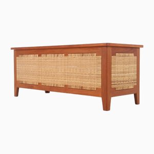 Danish PH 52 Teak and Rattan Chest by Kaj Winding for Poul Hundevad, 1960s