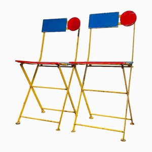 Silla de bistró posmoderna de Denis Balland para Fermob, Francia, 1985