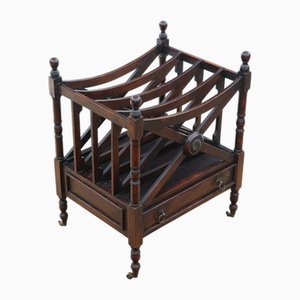 Mahogany Canterbury Magazine Rack
