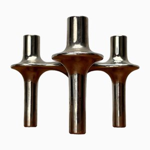 Vintage Space Age Orion Stacking Candleholder by Ceasar Stoffi & Fritz Nagel for BMF, 1960s