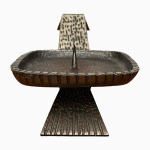 Mid-Century Japanese Brutalist Bronze Candleholder for Beva, 1960s