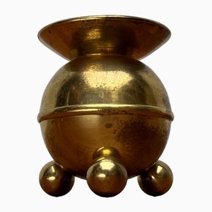 Mid-Century Scandinavian Brass Candleholder, 1960s
