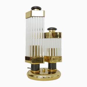 Regency Style Table Lamp in Brass and Crystal Tubes from Bakalowits & Söhne, 1980s