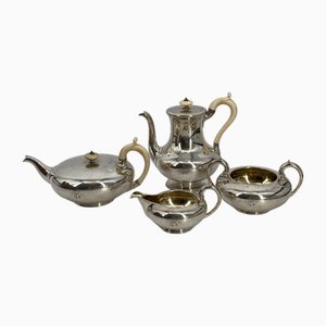 Victorian Sterling Silver Coffee and Tea Service by John & Thomas Turner, 1887, Set of 4