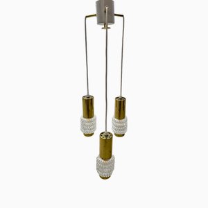 Mid-Century German Cascade in Gold and with Structured Glass, 1960s