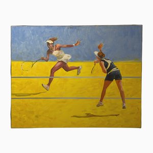 Dorota Zych-Charaziak, Yellow Court, 2020, óleo sobre lienzo