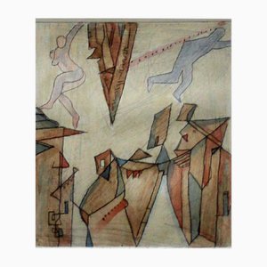 Leszek Rózga, Departures, 2004, Etching and Watercolour on Paper