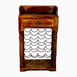 Cassettiera da vino provinciale in olmo, anni '40