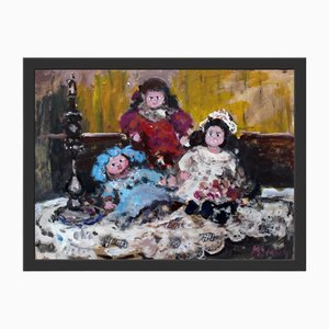 Magdalena Spasowicz, muñecas, óleo y acrílico sobre tabla