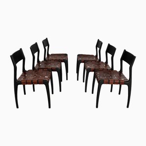 Mod. 993 Esszimmerstühle von Piero Palange & Werther Toffoloni für Montina, 1970er, 6er Set