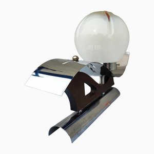 Wall Lamp in Nickel-Plating & Murano, 1960s