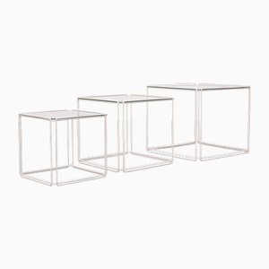 Graphical Isocele Nesting Tables by Max Sauze, France, 1970s, Set of 3