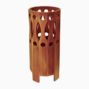Lampada da tavolo in pino di LO Nilsson per Nordisk Present, Svezia, anni '70